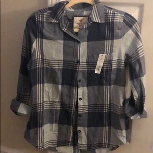 Soft plaid flannel top